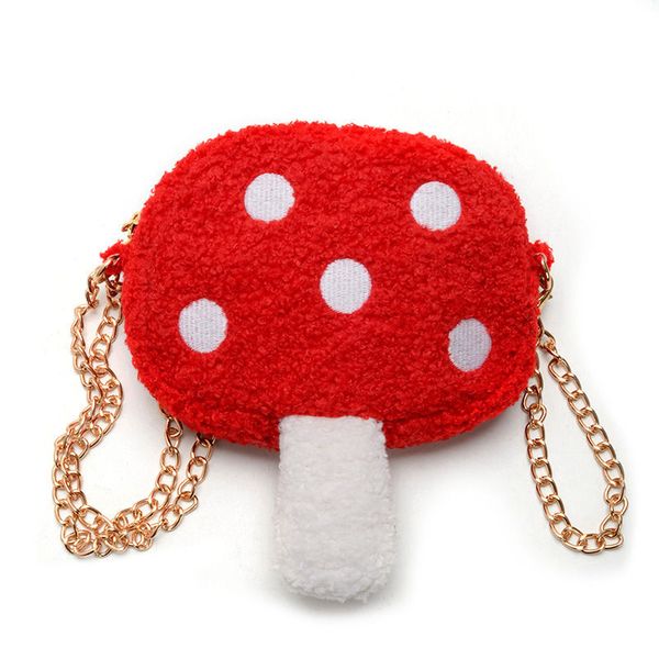 

3d plush kids girls shoulder bags childrens handbag cartoon crossbody bags for baby girls cute mushroom toddler messenger bags