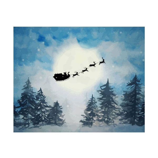 

paintings christmas riding tree santa claus snowman frameless diy digital oil painting by numbers canvas wall