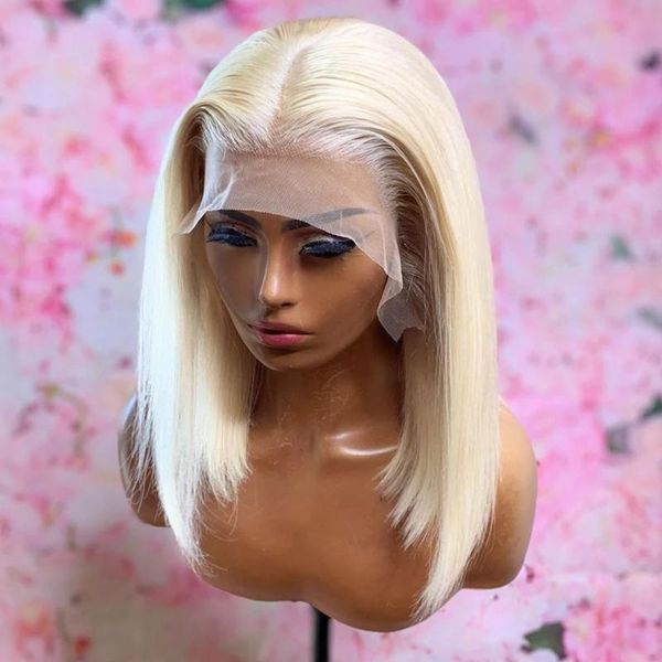 

lace wigs 613 frontal wig short bob t part front human hair for black women, Black;brown
