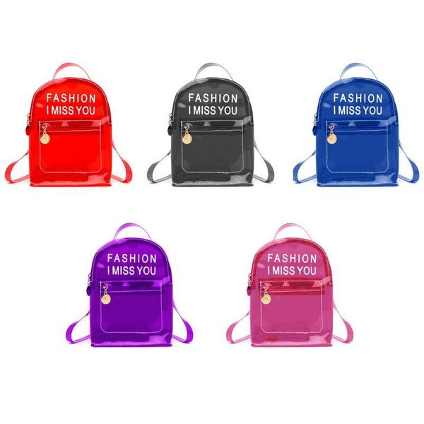 

backpack fashion transparent pvc travel school book bag daypack for teenager