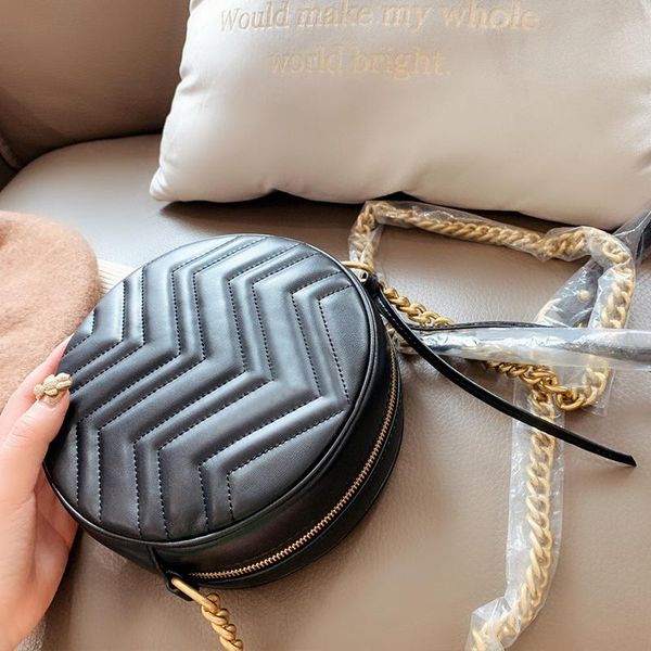 

2022 designer handbags luxury round messenger bag women long purse genuine leather shoulder, Red;black