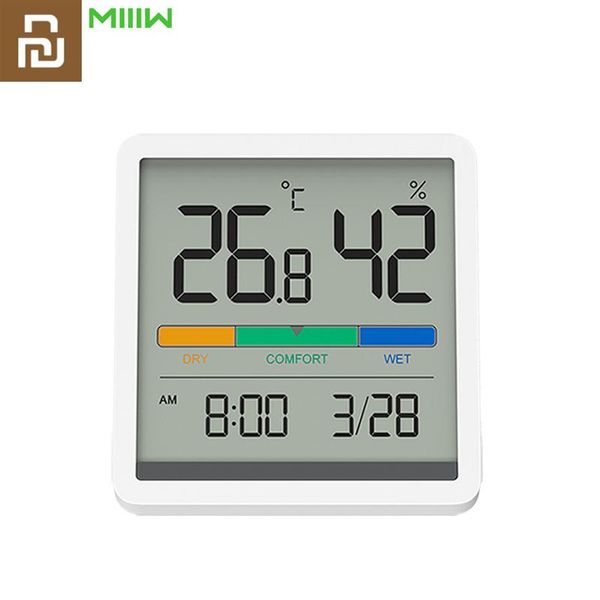 

smart home control miiiw temperature and humidity clock indoor high-precision baby room c/f monitor 3.34inch big lcd screen