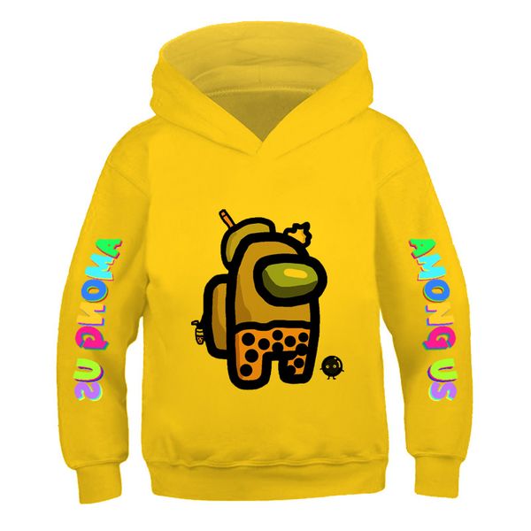 

5t-14t children hoodie impostor among us boys girls kids cartoon hip hop streetwear sweatshirt new video games pullover autumn, Black