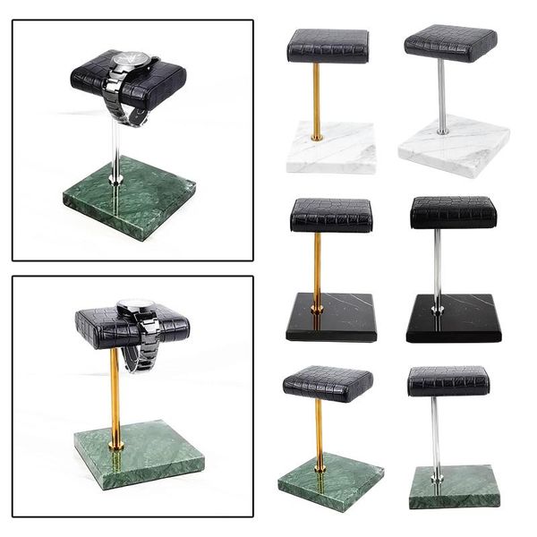 

watch boxes & cases marble pu leather display box jewelry storage organizer holder, Black;blue