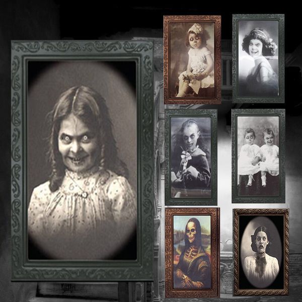 

party decor halloween supplies 3d ghosts p frame 38*25cm halloweens horror pictures frames changing ghost face decoration props