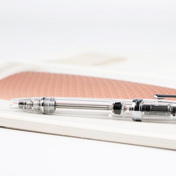 

1pcs penbbs 268 vacuum filling fully transparent fountain pen resin iridium m nib writing gift pen office supplies student gift