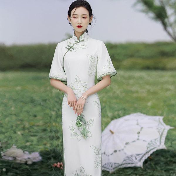 

ethnic clothing improved cheongsam qipao young style 2021 girly modern elegant chinese retro female summer dress, Red
