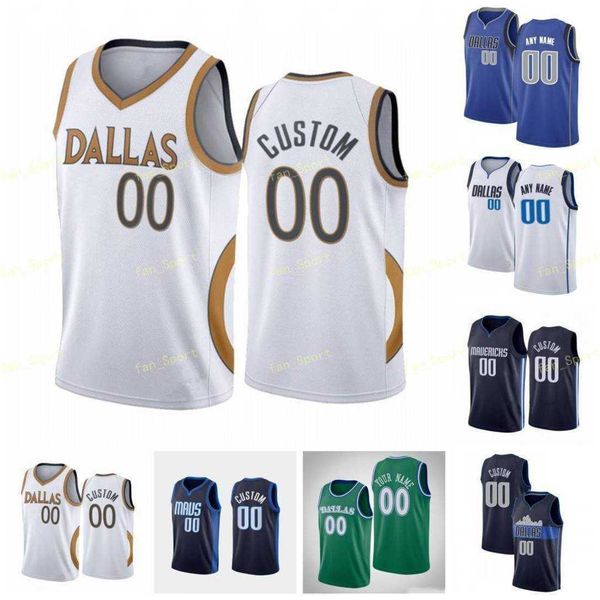 City Earned Edition Stampa personalizzata Dorian 10 Finney-Smith Maxi 42 Kleber Trey 3 Burke Nicolo 44 Melli Willie 33 Cauley-Stein Maglia da basket Uomo Donna Bambino