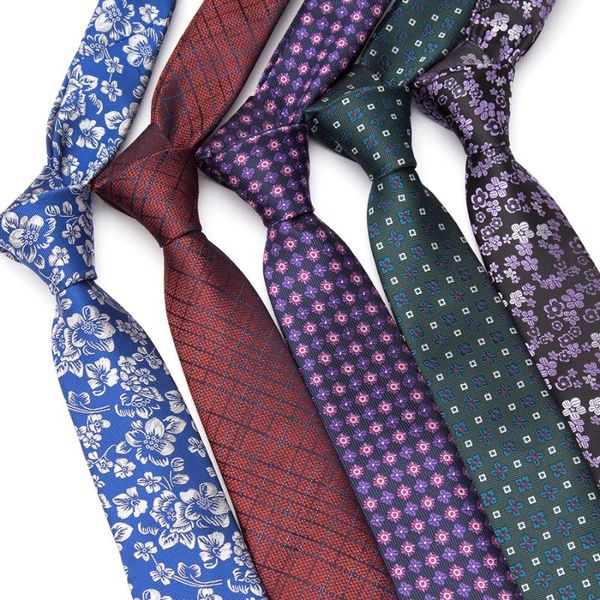 

bow ties mens tie fashion jacquard luxury necktie flower striped plaid neckties for men gift wedding business, Black;gray