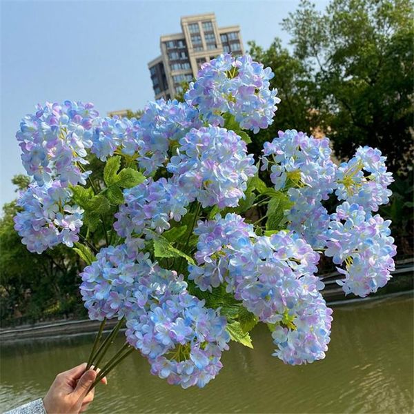 

decorative flowers & wreaths one fake long stem autumn hydrangea (4 heads/piece) 26.77" length simulation pink flower for wedding cente