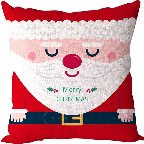 Cuscino/Cuscino Decorativo 2022 Natale Simpatico Cartone Animato Babbo Natale Lino Abbracciante Federa Cuscino Decorazione Domestica