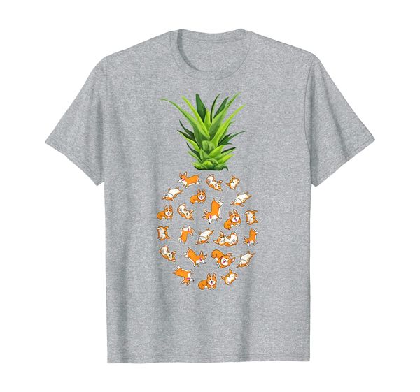 

pineapple corgi t-shirt funny summer shirt birthday gifts, White;black