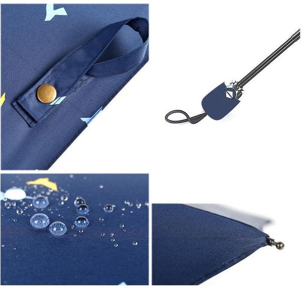 

matic sunny umbrella female cute small portable 3folding sunshade sunscreen anti-ultraviolet sun umbrella for women jllufz