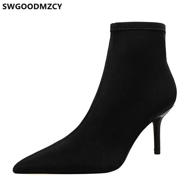 

boots fetish high heels women ankle for stiletto bigtree shoes luxury designers botas, Black