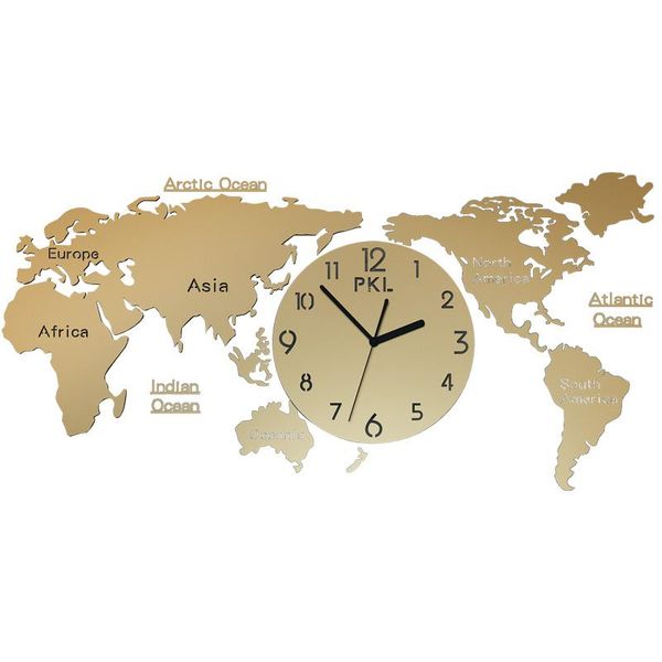 

wall clocks nordic table decoration map clock living room creative simple light luxury personality modern atmosphere