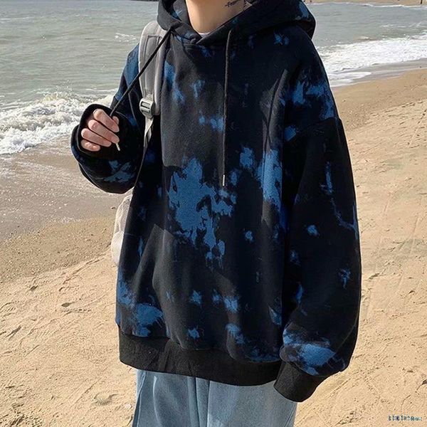 

men's hoodies & sweatshirts hooded woman korean streetwear fashion hoodie pullover casual oversize male clothing, Black