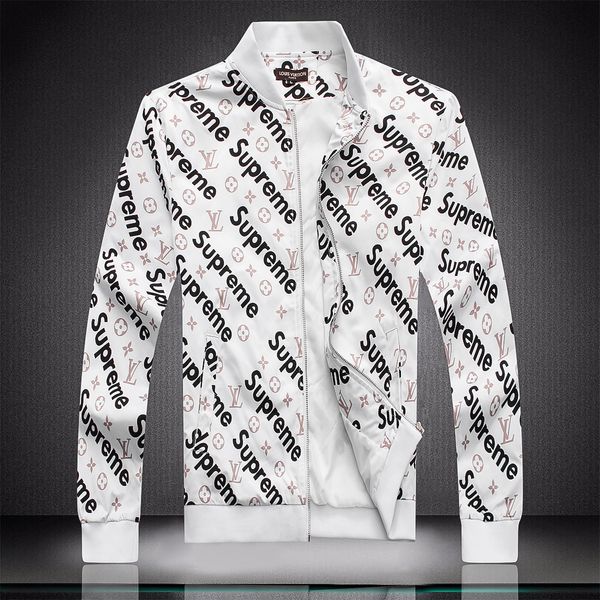 

2021 fall fashion men's jackets tide brand hooded zipper letter printed pattern casual three colors m-3xl, Black;brown