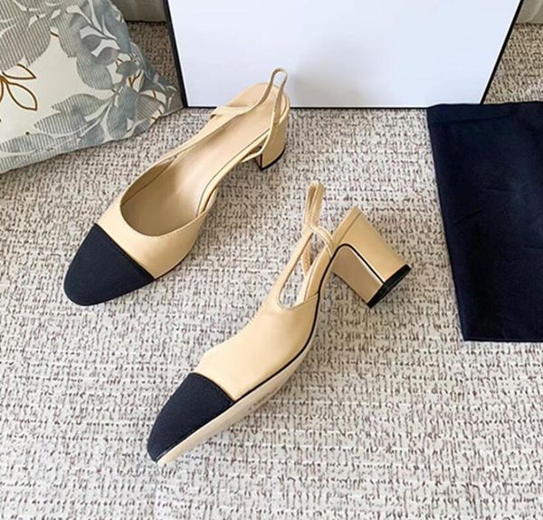 

dress shoes sandals leather ladies high heels spring and autumn pointed toe height 6.5cm 35-40, Black