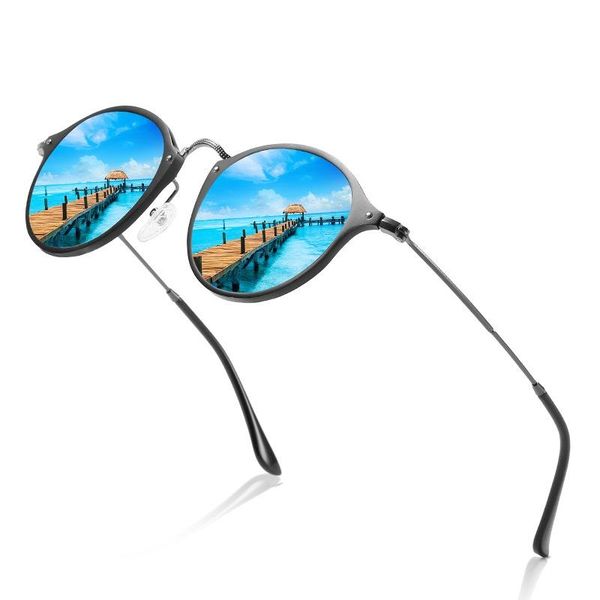 

sunglasses 2021 hd polarized men/women aluminum magnesium full-frame driving eyewear colorful film series female, White;black