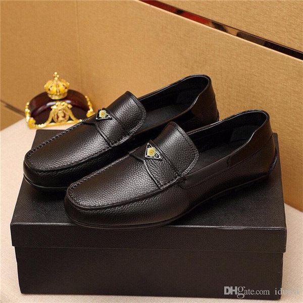 

l5 summer outdoor light soft leather men shoes loafers slip on comfortable moccasins flats casual boat driving shoes size 38-45, Black
