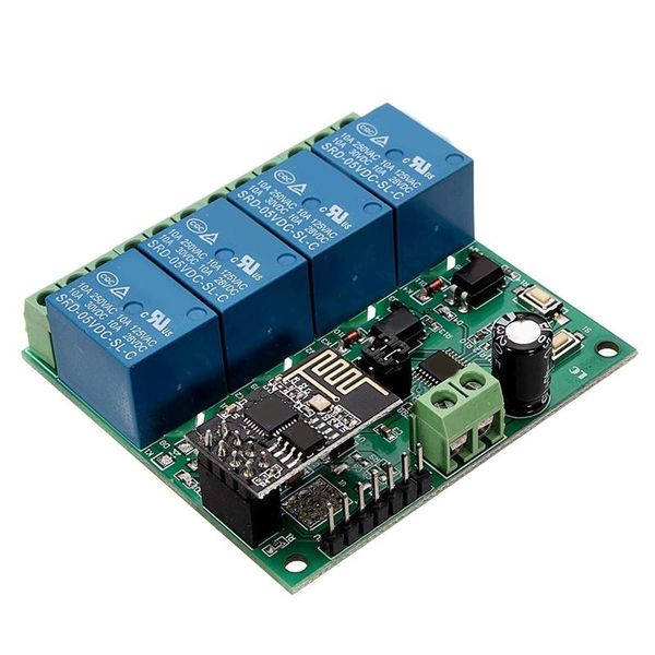 

smart home control 5v esp8266 four channel wifi relay module iot cellphone app remote