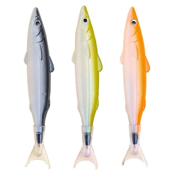 

ballpoint pens lovely creative fish pen green/orange/black writing practice for kids adult, Blue;orange