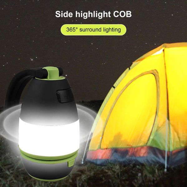 

portable lanterns light usb smart charging outdoor camping tent led night table lamp 3-speed dimming multi-function flashligh
