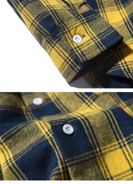 

puimentiua autumn 2021 fashion plaid shirts for men long sleeve casual blouse plus size men's oversized checked shirt s-3xl, White;black