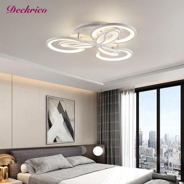

pendant lamps modern led flower petal ceiling light lamp with remote control acrylic decor living room chandelier hanging