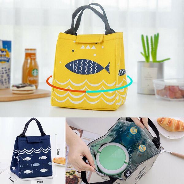 

hanging baskets cartoon printed lunch bag insulated thermal cooler bags picnic box portable