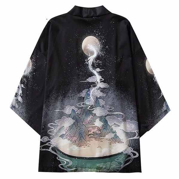 

men's jackets japanese kimono jacket flying harajuku 2021 hip hop men japan streetwear summer thin clothing loose, Black;brown