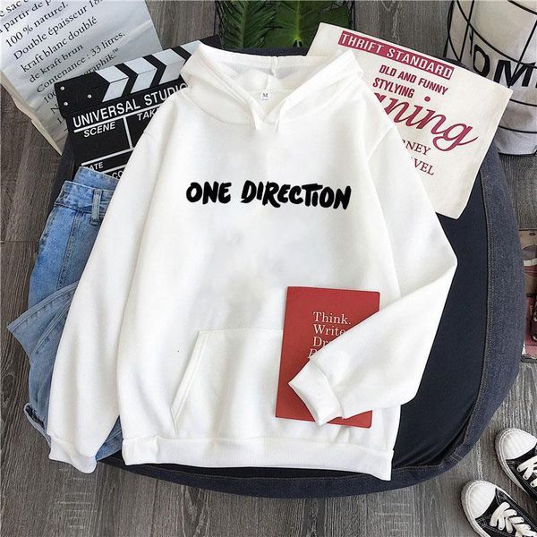 

one direction letter graphic harajuku oversized sweatshirt for teen girls hooded harry styles merch hoodie women pullover, Black