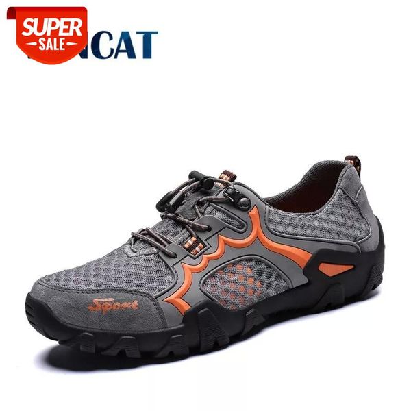 

vancat 2019 new brand mens breathable mesh men's shoes outdoor flat shoes men comfortable handmade casual big size 38-48 #c902