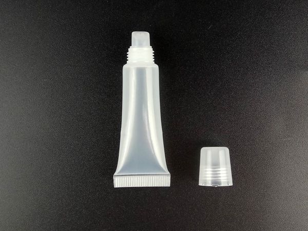Flaconi per imballaggio Tubo per rossetto vuoto, Tubo flessibile per balsamo per labbra, Sub-imbottigliamento per spremere il trucco, Contenitore per lucidalabbra in plastica trasparente