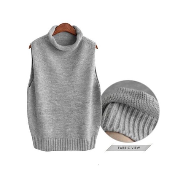 

autumn 2021 new winter turtleneck cashmere sweater vest women knitted female jumper pull femme 4144, White;black
