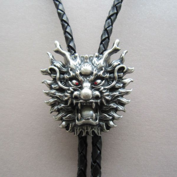 

silver plated vintage dragon bolo tie bolotie bolotie-an005sl in stock, Blue;purple