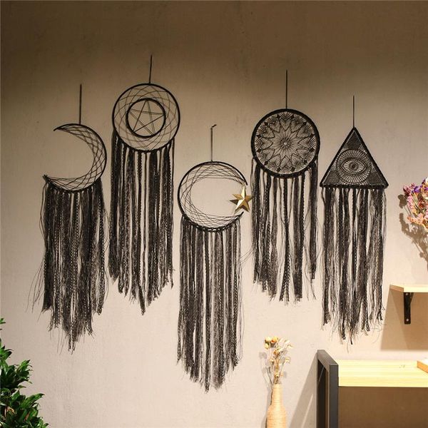 

decorative objects & figurines nordic home living room decor dream catcher pendant black lace bedroom wall hanging office decorations for gi