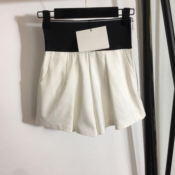 

women's shorts 2021 summer brand a high waist skinny wide leg, White;black