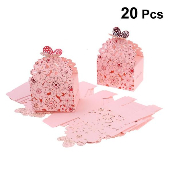

20 pcs wedding candy box flower pattern favor boxes hollow out craft paper box craft paper candy holders gift sweets