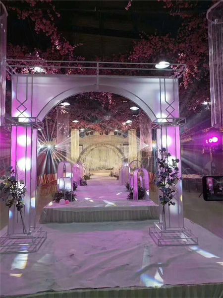 

party decoration wedding arch sun plate background lron art crystal door stage props screen