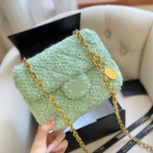 

french style 2021 fashion lady one-shoulder chain bag mini wool designer handbag luxury outdoor sacoche imitation brand wallet messenger bag
