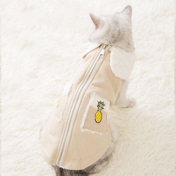 

cat costumes autumn and winter warm cotton coat thickened jacket sphinx hairless clothes accessories supplies