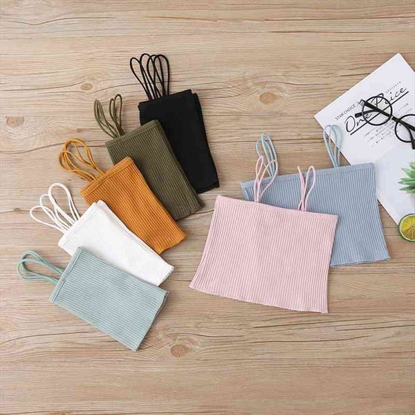 

summer baby children kids casual knitted sling underwear vest straps tube good quality comfortable clothes, Blue