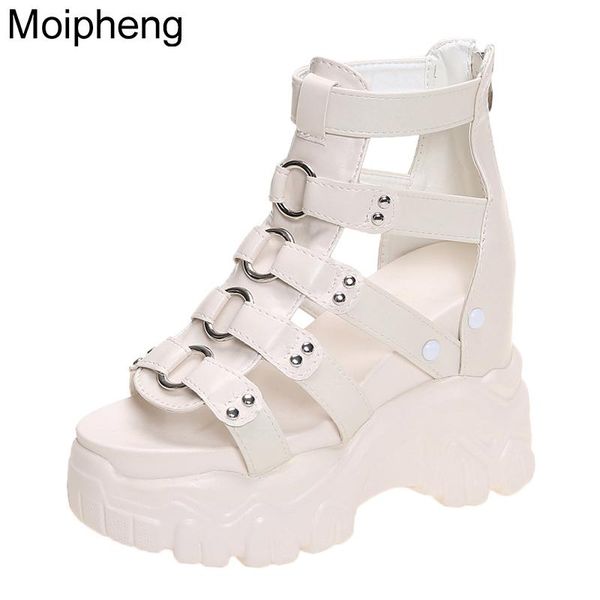 

dress shoes moipheng gladiator sandals women 2021 summer black high heel platform sandal zip woman chunky white ladies sandalias mujer