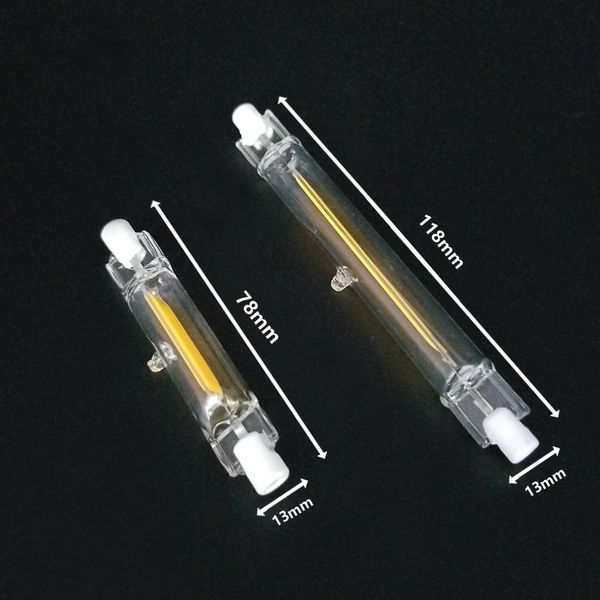 

bulbs r7s led bulb cob glass tube 78mm 10w 118mm 25w replace halogen lamp 50w 90w j78 j118 lamparda diode spot light ac 220v 230v 240v