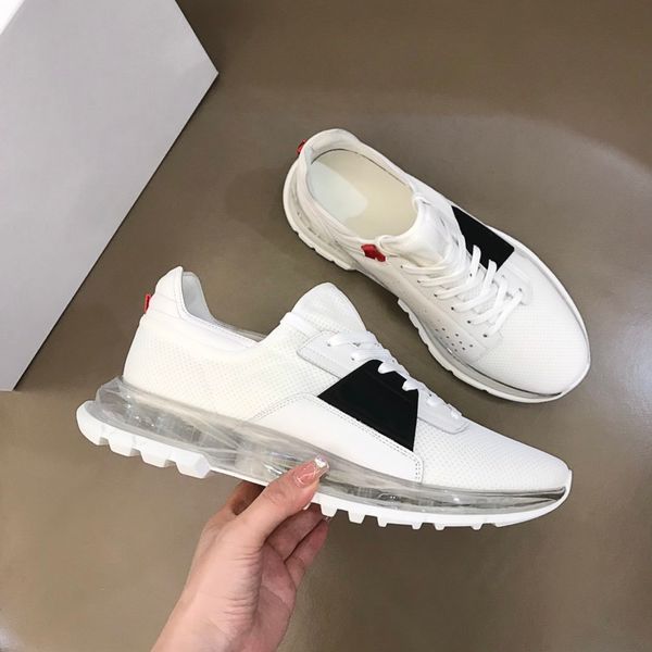 

personality and fashion famous luxury designer men sneakers lace-up shoes with genuine leather casual designer shoes size 39-44, Black