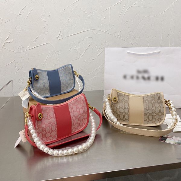 

outlet women's bag swinger underarm old flower portable one shoulder messenger bag denim mahjong luxuryss designerss yw