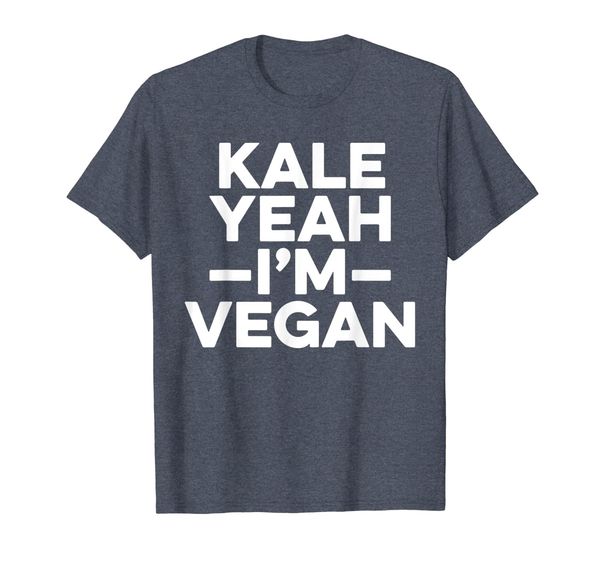 

kale yeah i'm vegan t shirt - funny vegan gift, White;black