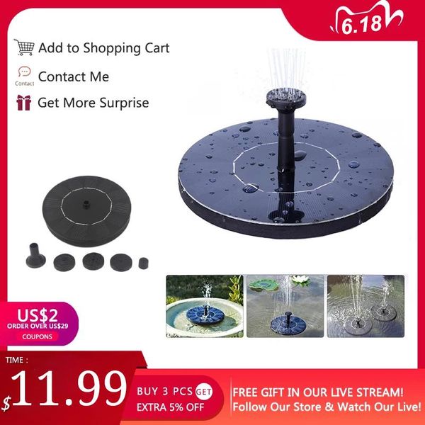 

pool & accessories mini solar powered fountain garden pond panel floating decoration water drop