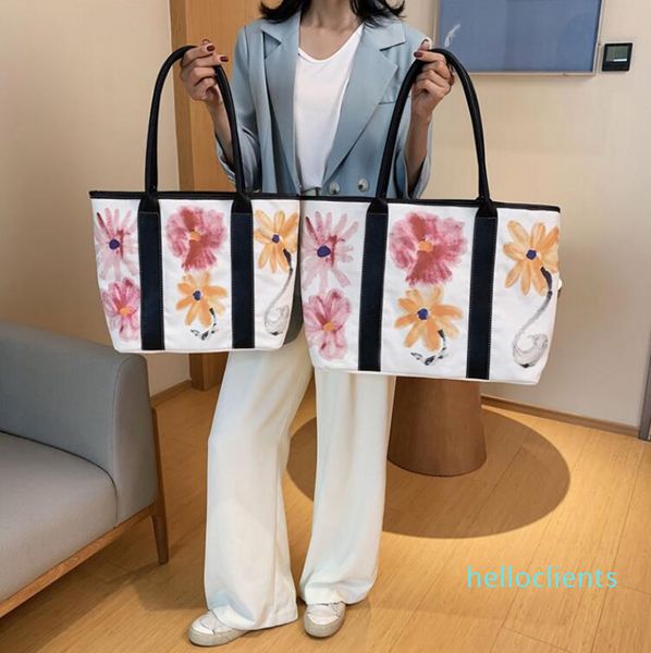 

new-canvas bag large capacity senior lady totes bags handbags graffiti